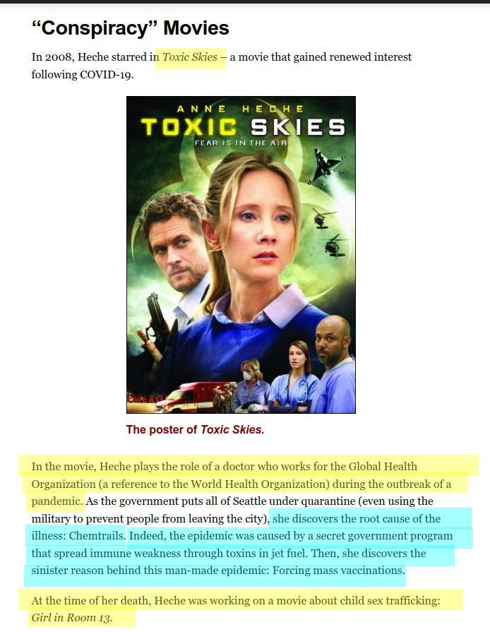 Toxic Skies -- Anne Heche film about an insider discovering a gov plot ...