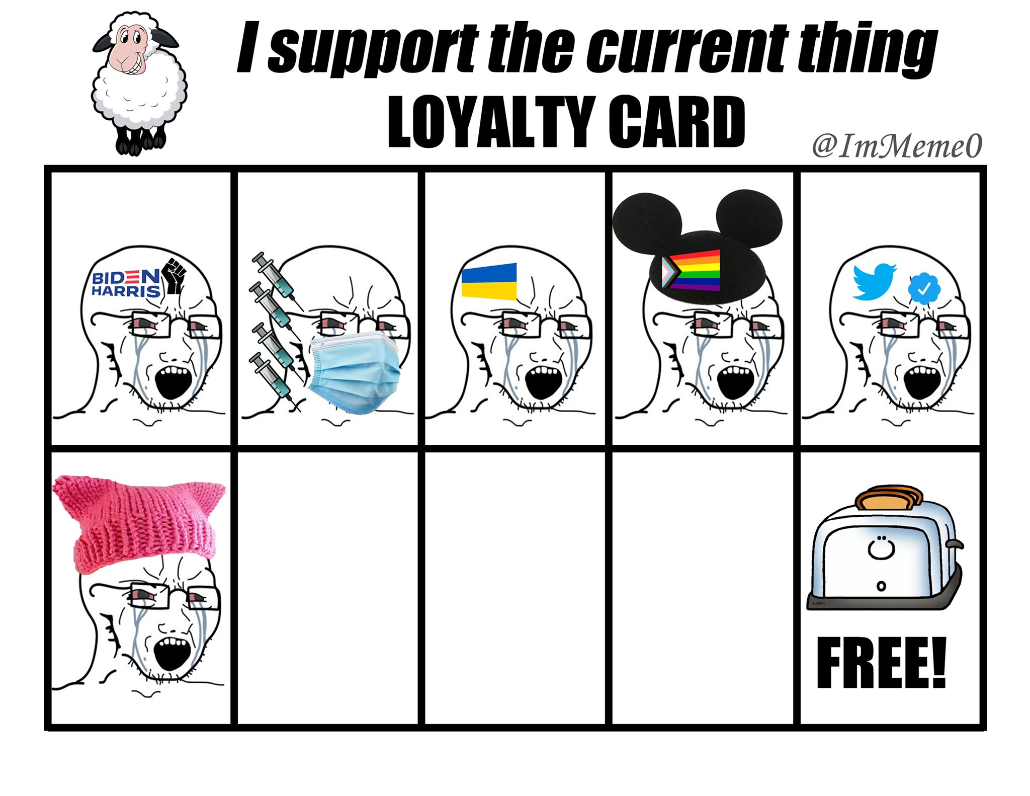 Send this “I support the current thing” loyalty card to your lib ...
