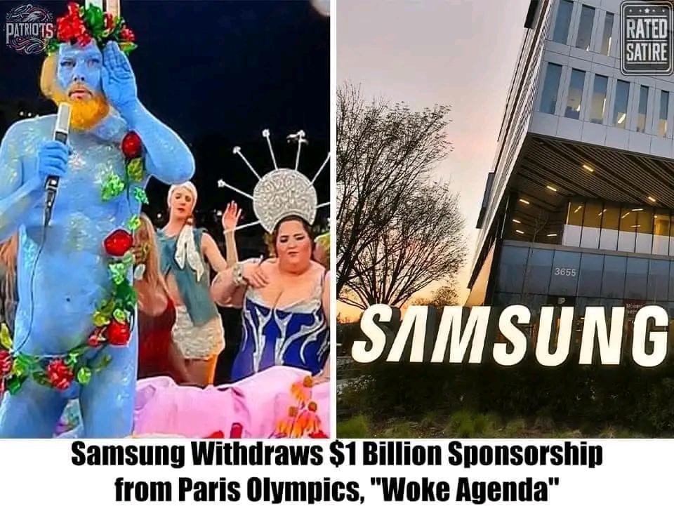 Samsung electronics pulls their 1 billion dollar Olympics partnership after  backlash. - The Great Awakening - Where We Go Qne, We Go All!